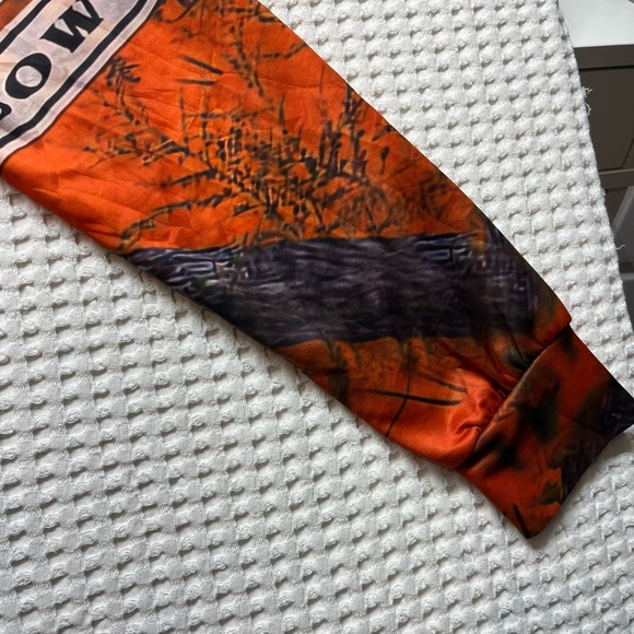 BOW HUNTER Hoodie Mens Size US Small Blaze Oranger Skull Ghost Face - Picture 7 of 14